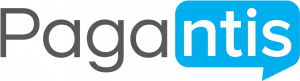 The image displays the Pagantis logo, featuring the word Pagantis in lowercase letters, with Pagan in black and tis in black. Theres a light blue speech bubble around the letters tis.