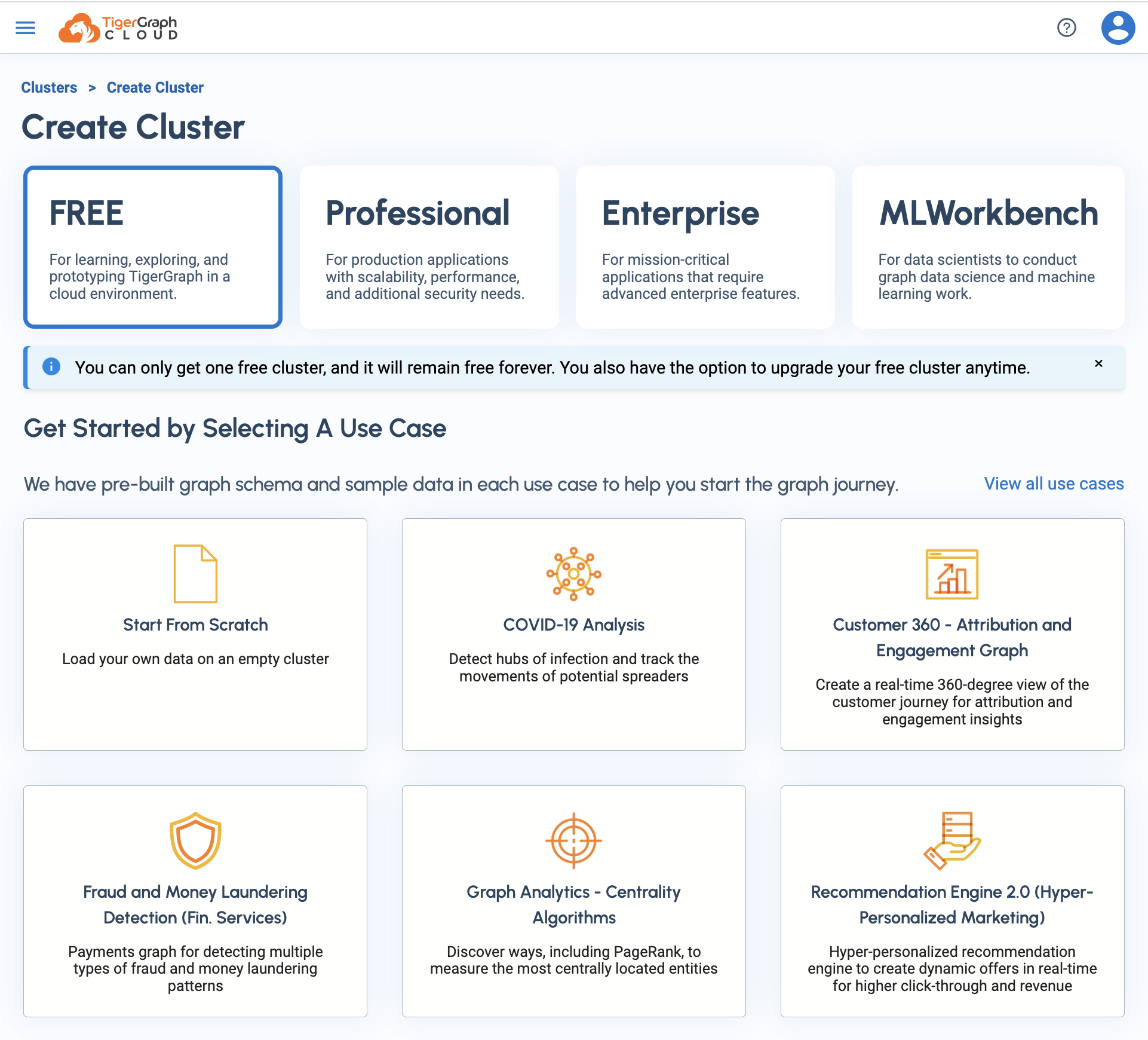 choose cluster type