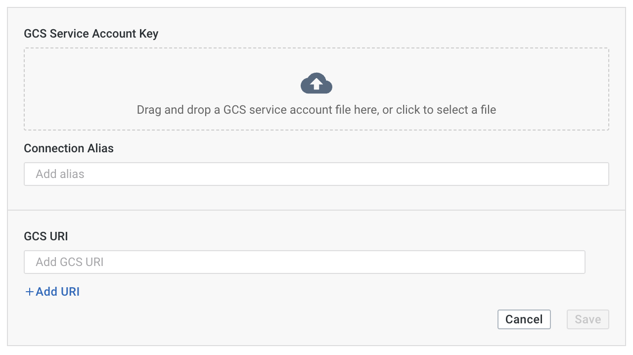 gcs data source details