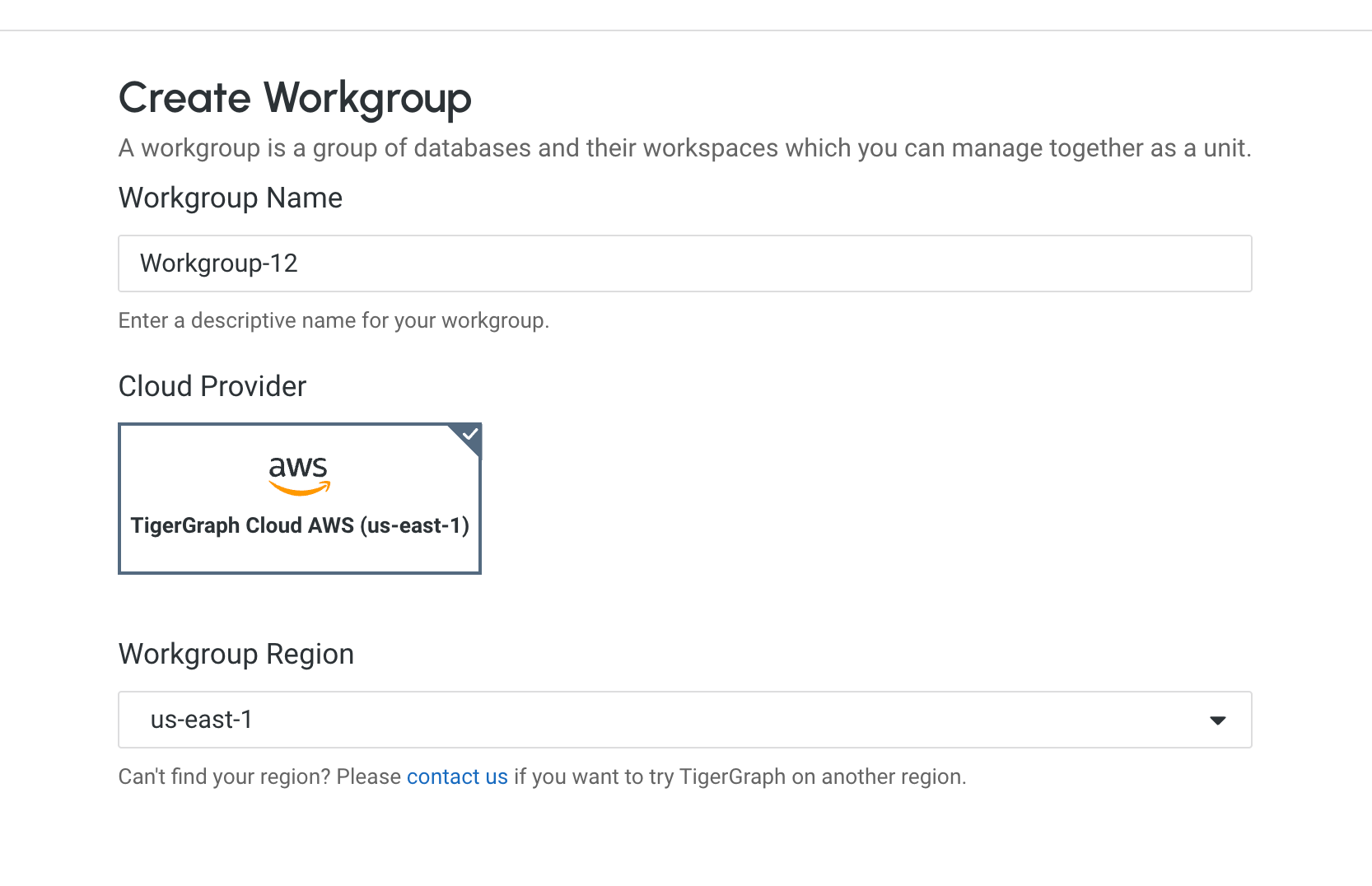 create workgroup