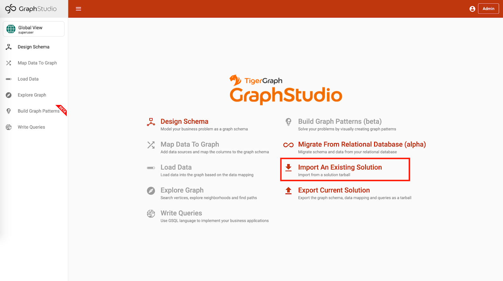 GraphStudio homepage