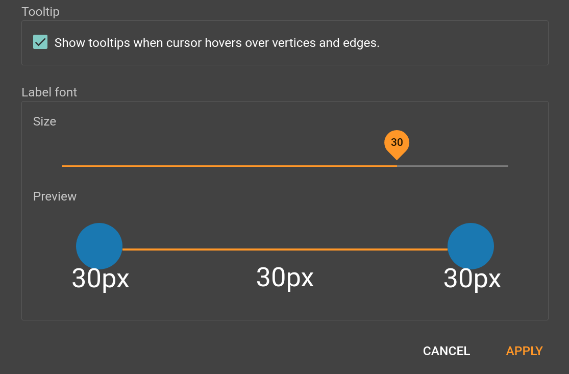 configure font size