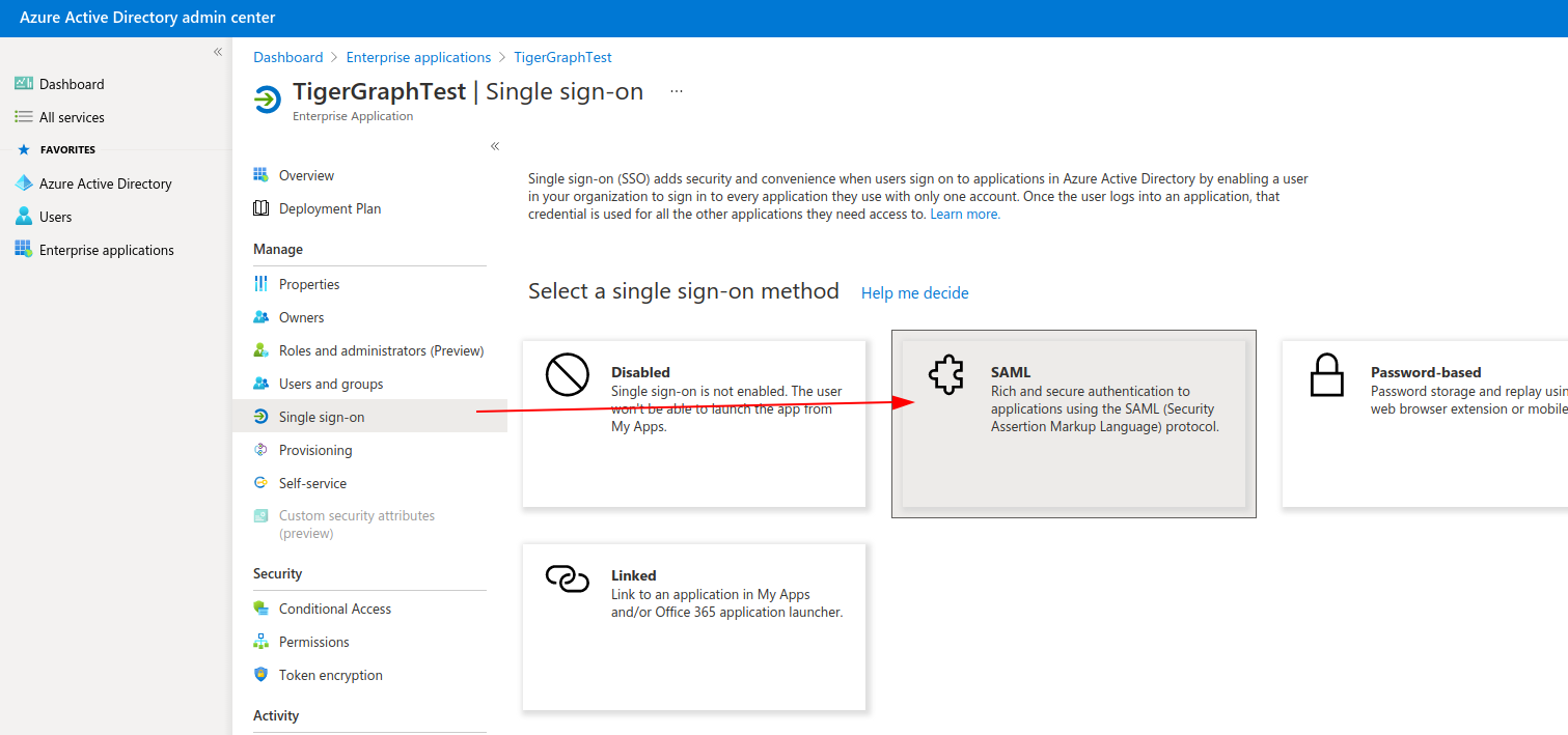 aad single sign on setup