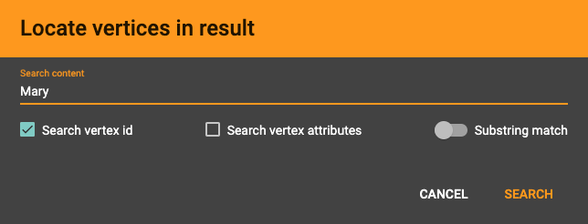 locate vertex in result