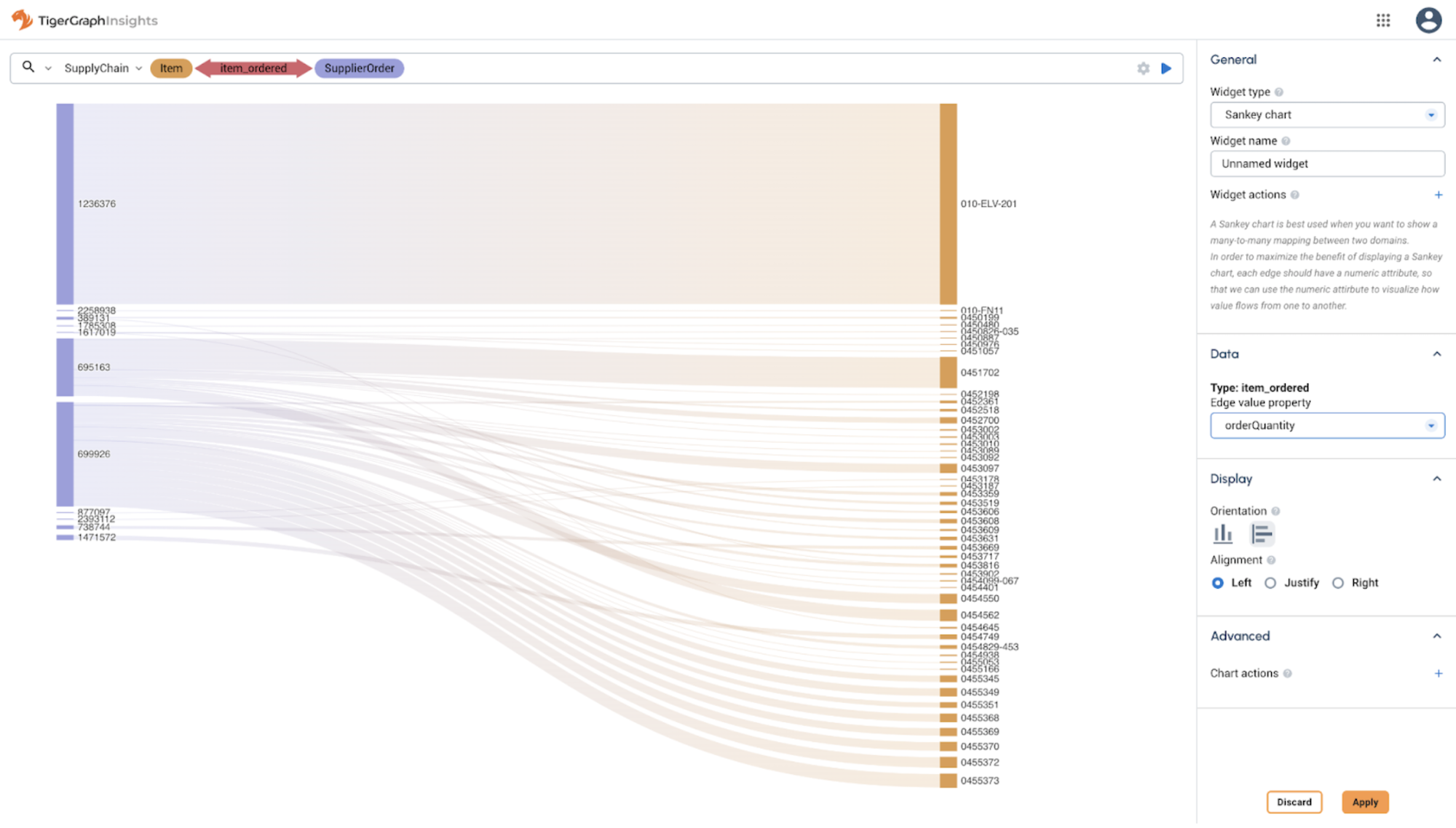 sankey interface