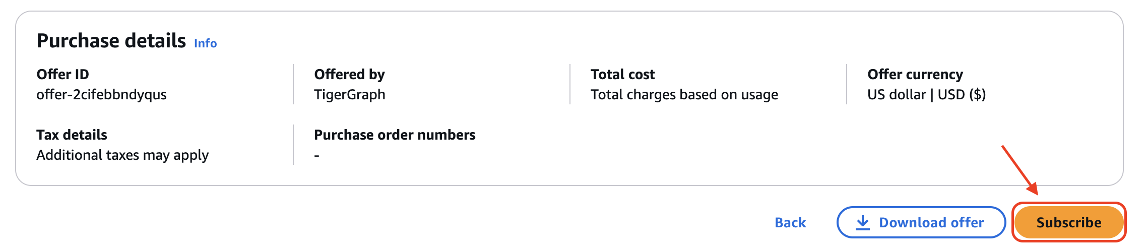 aws marketplace subscribe