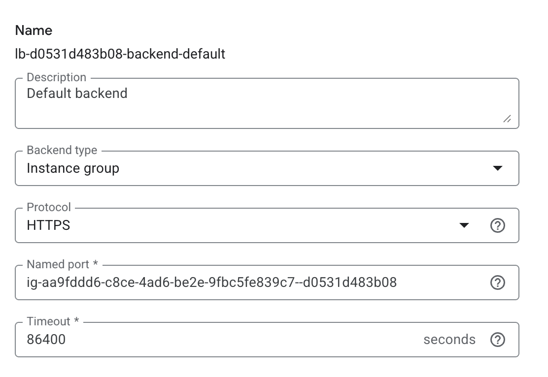 gcp default backend