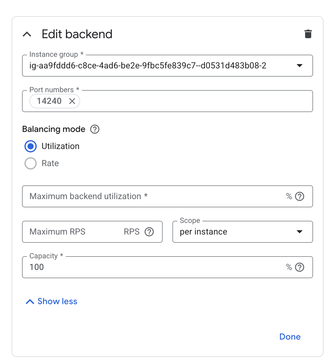 gcp edit backend